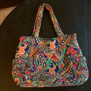 Vera Bradley Pleated Tote In Venetian Paisley